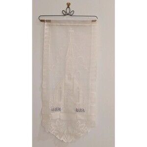 Handmade Door Art Elegant Church In Hand Made Art White Lacey